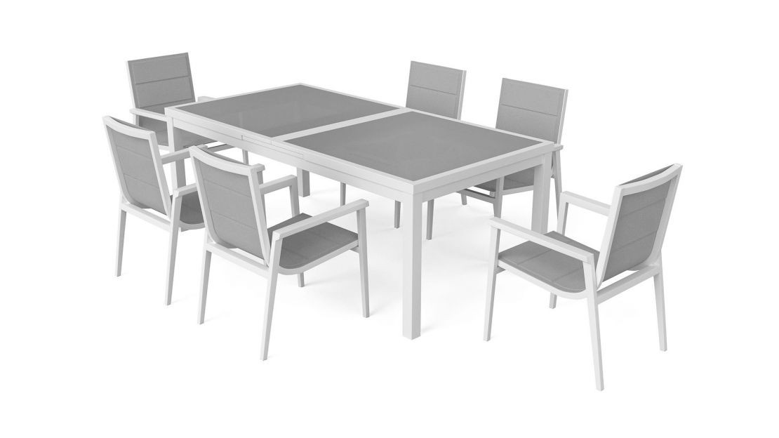 Zestaw stołowy do ogrody Santorini l + krzesła Propen V536