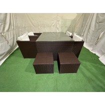 Mix (brąz) ogrodowy zestaw stołowy L54