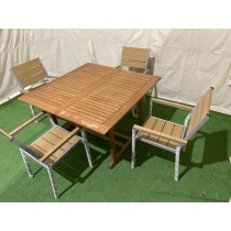 Drewniany ogrodowy zestaw stołowy x382