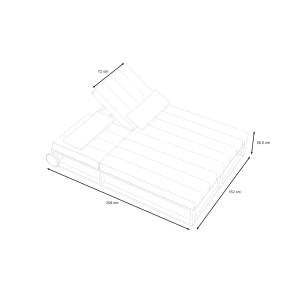 Stripe podwójny leżak ogrodowy 253